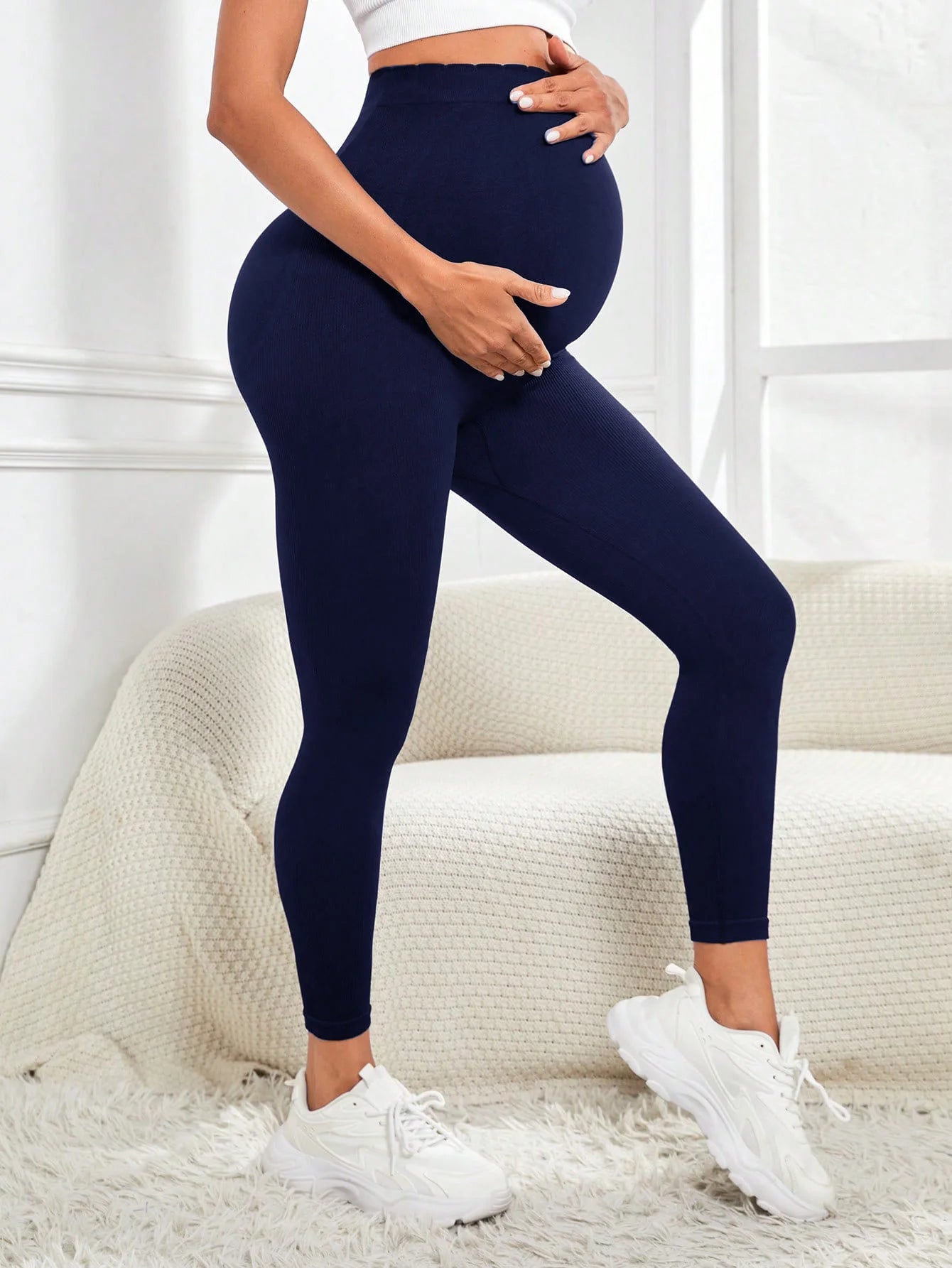 Leggings de Maternité Ultra Confort – Taille Haute Soutien du Ventre | Yoga, Fitness & Quotidien