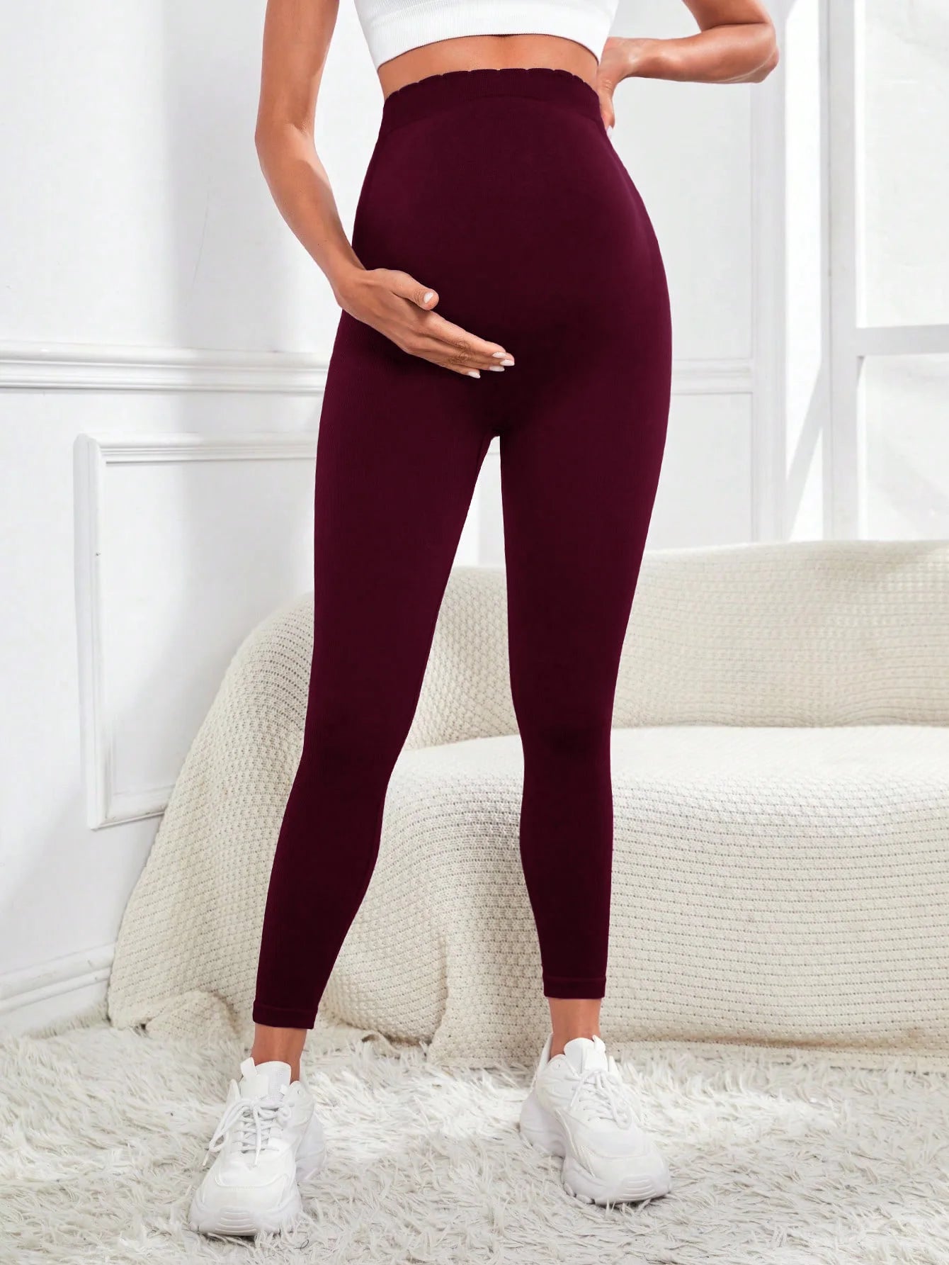 Leggings de Maternité Ultra Confort – Taille Haute Soutien du Ventre | Yoga, Fitness & Quotidien