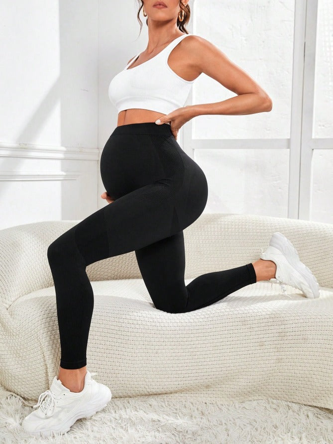 Leggings de Maternité Ultra Confort – Taille Haute Soutien du Ventre | Yoga, Fitness & Quotidien