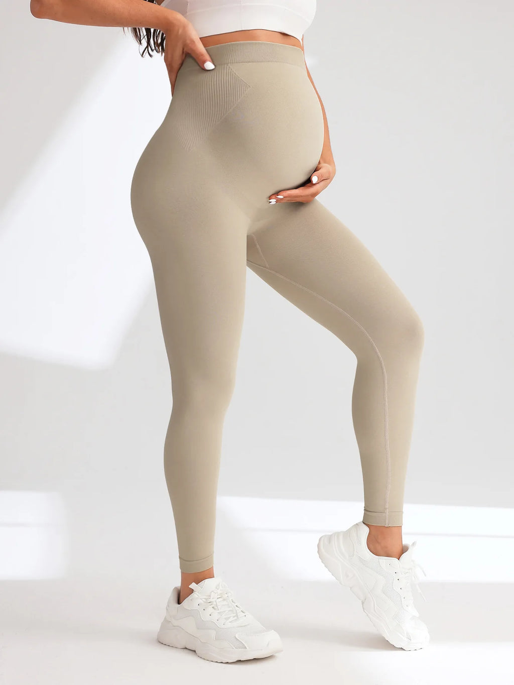 Leggings Sans Coutures pour Femmes Enceintes – Grossesse Confort & Liberté de Mouvement