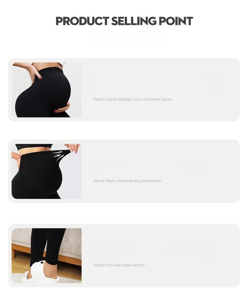 Leggings Sans Coutures pour Femmes Enceintes – Grossesse Confort & Liberté de Mouvement