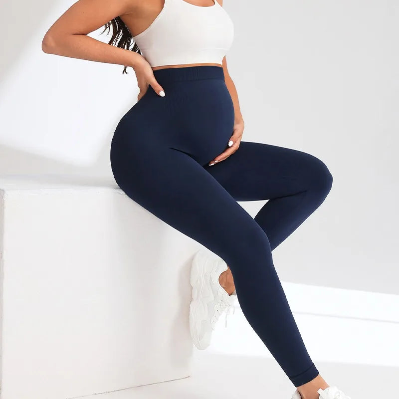Leggings Sans Coutures pour Femmes Enceintes – Grossesse Confort & Liberté de Mouvement