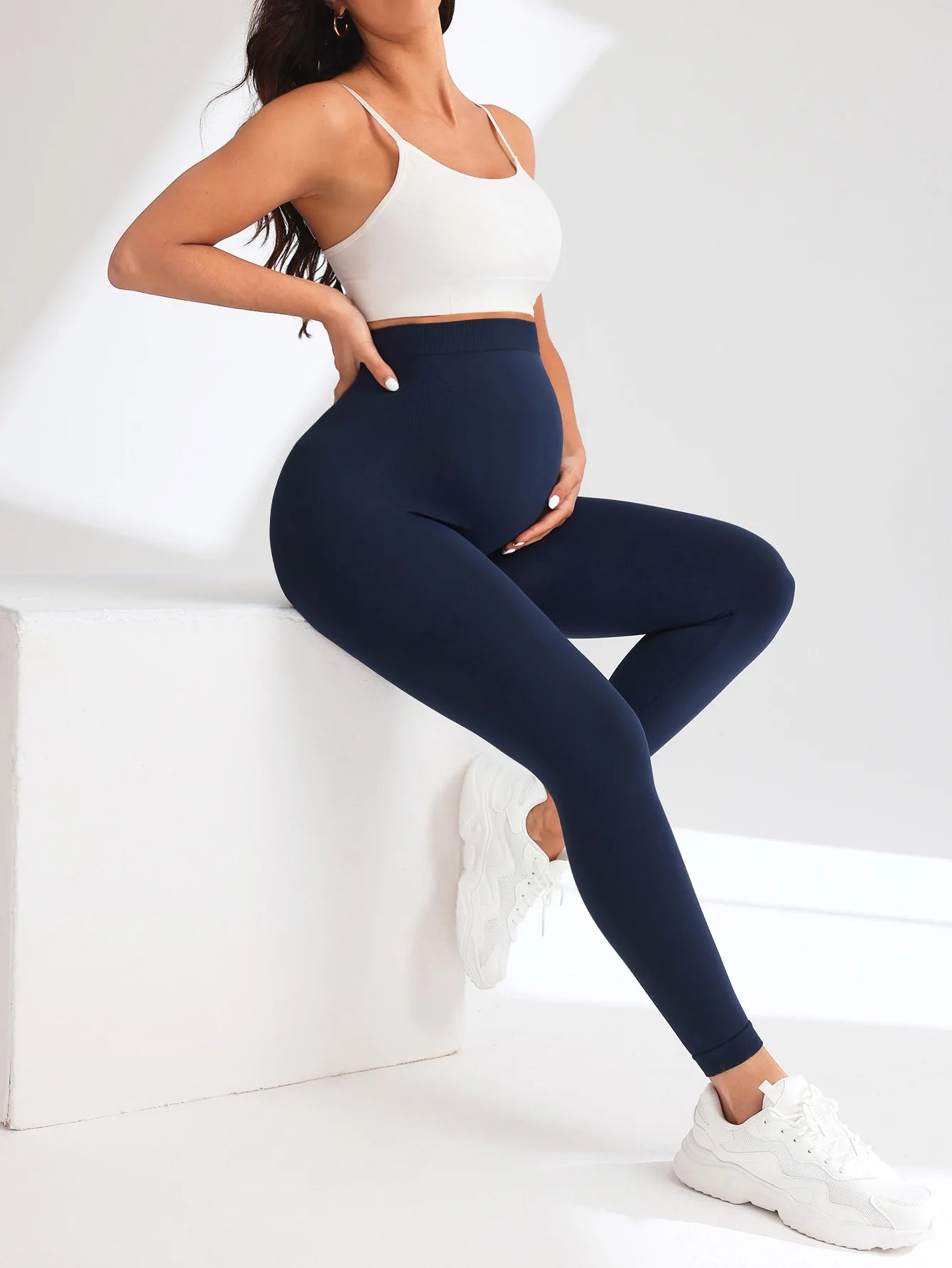 Leggings Sans Coutures pour Femmes Enceintes – Grossesse Confort & Liberté de Mouvement